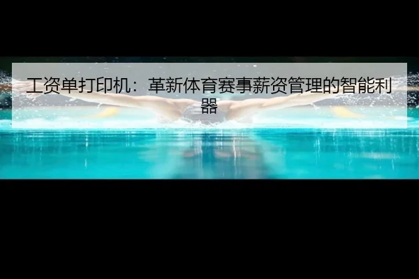 工资单打印机：革新体育赛事薪资管理的智能利器